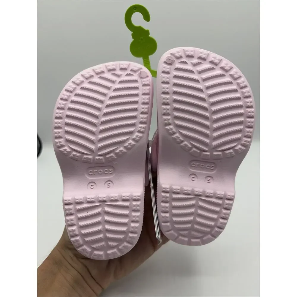 Crocs Classic Mary Jane Clog Light Pink Girl Kids Size C 5 EUR 21 NWT 210616-6ZW